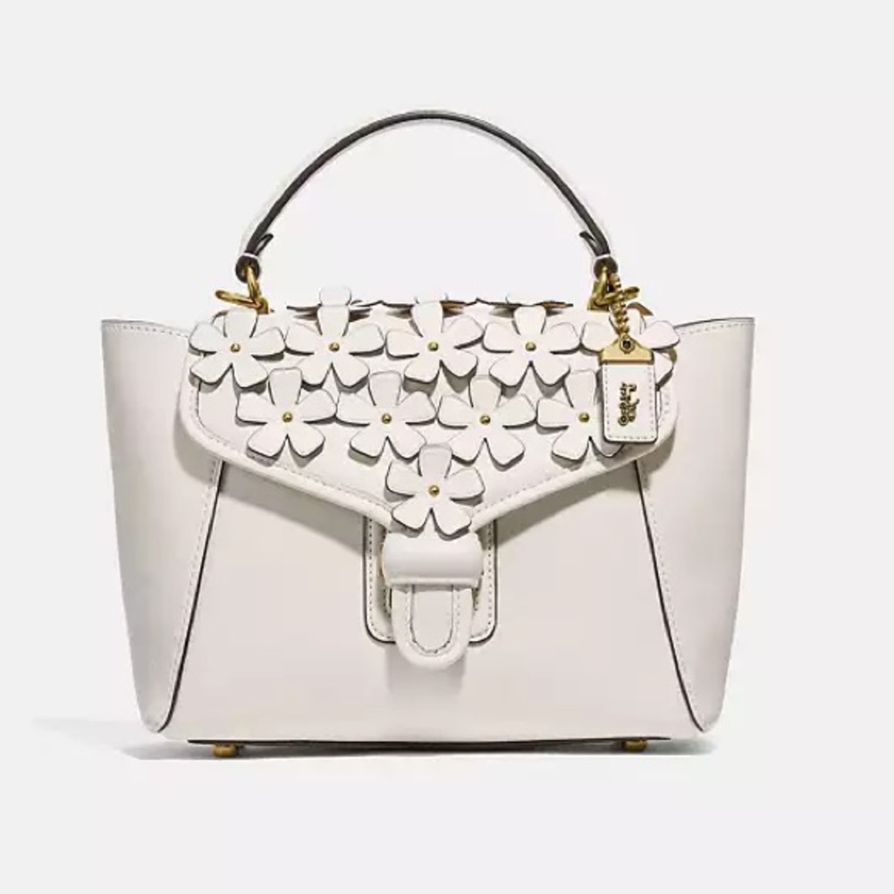 Cream Floral courier bag 1941